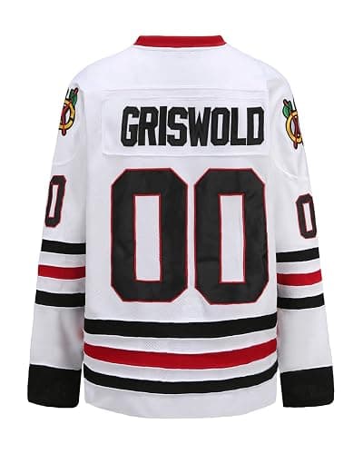 PSOOO Griswold #00 Movie Hockey Jerseys Stitched Letters and Numbers S-XXXL - Image 1