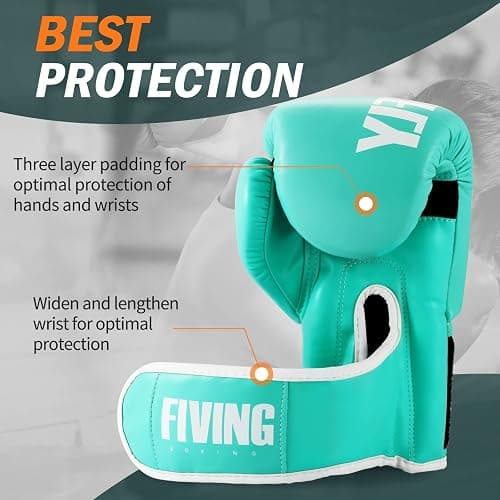 FIVING Boxing Gloves for Men and Women Suitable for Boxing Kickboxing Mixed Martial Arts Muay Thai MMA Heavy Bag Training thumbnail 4