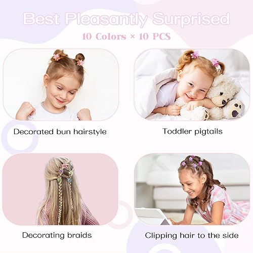 Mini Flower Hair Clips 100Pcs, Small Hair Clips Mini Claw Clips Cute Jaw Clips Hair Pins Hair Barrettes Hair Accessories for Women Girls Kids Teens thumbnail 4