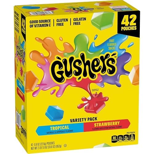 Gushers Strawberry & Tropical Variety Pack Snacks, 0.8 oz., 42 pk. - Image 1