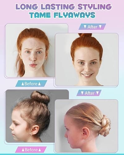 Samnyte Hair Wax Stick for Girls Women, Wax Stick for Hair, Tamer for Flyaway, Hair Accessories ＆ Hair Bun Maker for Women to Ponytail, Bun, Braids, Stocking Stuffers for Teen Girls thumbnail 2