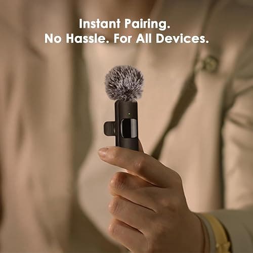 Mini Mic Pro (Newest Model) - Original Wireless Microphone for iPhone, iPad, Android, Lavalier Microphone for Video Recording - iPhone Mic Crystal Clear Recording with USB-C for Podcast Microphone - Black thumbnail 3