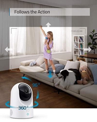 eufy Security Indoor Cam E220 2-Cam Kit, 2K Security Indoor Camera Pan & Tilt, Plug-in Camera with Wi-Fi, Human & Pet AI, Voice Assistant Compatibility, Motion Tracking, Homebase 3 Compatible thumbnail 6