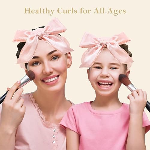 Ystrybo Satin Heatless Hair Curler Curls Overnight Hair Curlers to Sleep In, Hair Curlers No Heat Curls Overnight, Heatless Curling Set for Women Long Hair - 8 Pcs (Blush Pink) thumbnail 5