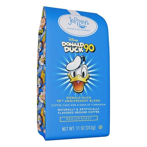Joffrey’s Coffee - Disney Donald Duck 90th Anniversary Blend, Disney Specialty Coffee Collection, Arabica Ground Coffee, Artisan Medium Roast, Rich & Smooth Taste (Ground, 11oz) - Image 1