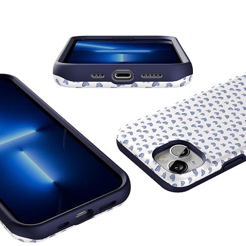 Casely iPhone 13 Case | Lovebug | Blue Hearts | Bold Protective Design | Compatible with MagSafe thumbnail 3