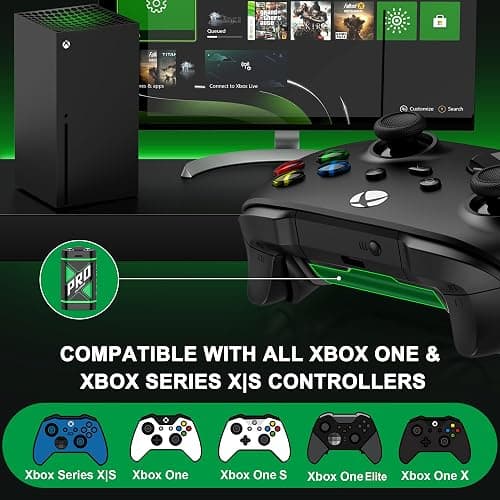 Upgraded Charger for Xbox One Controller Battery Pack with Four USB C Xbox Rechargeable Battery Pack Series X|S, One S/One X/Elite Controller Charger Station Accessories thumbnail 6