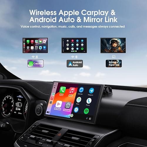 Avylet 9" CarPlay Screen for Car with Apple CarPlay & Android Auto, Portrait & Landscape Mode, Touchscreen & Backup Camera, GPS Navigation/Voice Control/OTA/Bluetooth/AUX/FM thumbnail 4