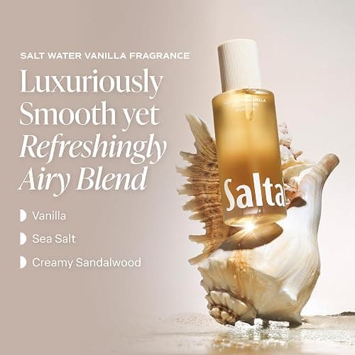 Saltair Body Oil - Luxurious Salt Water Vanilla After Shower and Bath Oil for Women and Men. Botanical, Non-Greasy, Well-Absorbing Moisturizer for Hydrating Dry Skin – 4oz Bottle thumbnail 2