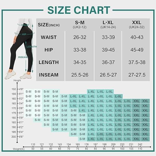 DDOBB Leggings for Women High Waisted Black Leggings Tummy Control Stretchy Pants Trousers Regular&Plus Size thumbnail 6