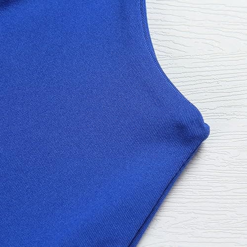Artfish Women's Sleeveless Strappy Tank Square Neck Double Layer Workout Fitness Casual Basic Crop Tops - Small - Royal Blue thumbnail 7
