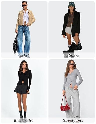 Gleenat Womens Ribbed Long Sleeve Button Down Up Shirts Lightweight Regular Length Cardigan Going Out Fall Tops XS-XL thumbnail 3