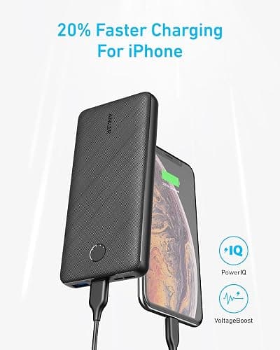 Anker Portable Charger, 325 Power Bank (PowerCore Essential 20K), 20000mAh Battery Pack with 15W Charging, PowerIQ, 2 USB-A, 1 Micro USB, Two-Way USB-C Ports for iPhone Series, AirPods, and More thumbnail 3