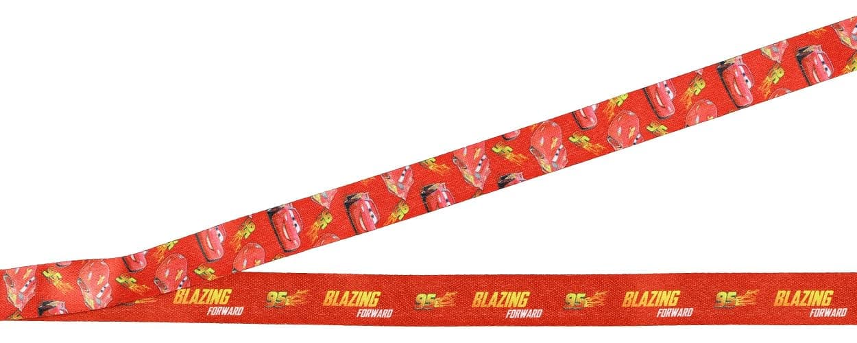 Disney Cars Lightning McQueen Blazing Forward Lanyard with Clear ID Badge Holder and 2" Rubber Race Car Charm thumbnail 4