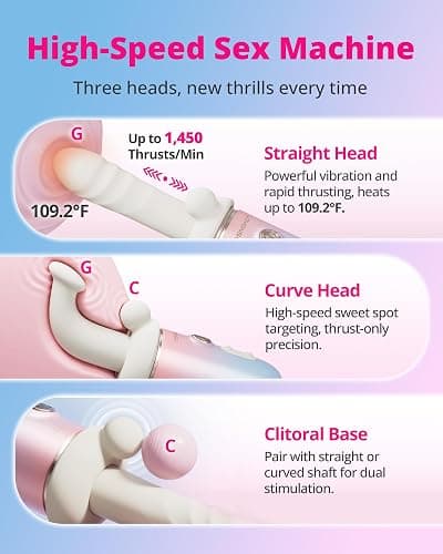 LOVENSE Spinel Thrusting Dildo, Vibrating&Heating Dildo Machine App Remote Control Couples Sex Toy High-Speed G-Spot&Clit Vibrator Dual Stimulation Adjustable Suction Cup for Hands-Free Pleasure thumbnail 2