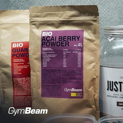 GymBeam Bio Acai Pulver - Hochwertiges Superfood aus Acai-Beeren (Euterpe precatoria), reich an Ballaststoffen, Omega 3, 6, 9, ohne Gluten, Laktose, Zuckerzusatz, ideal für Smoothies & Veganer, 100 g thumbnail 4