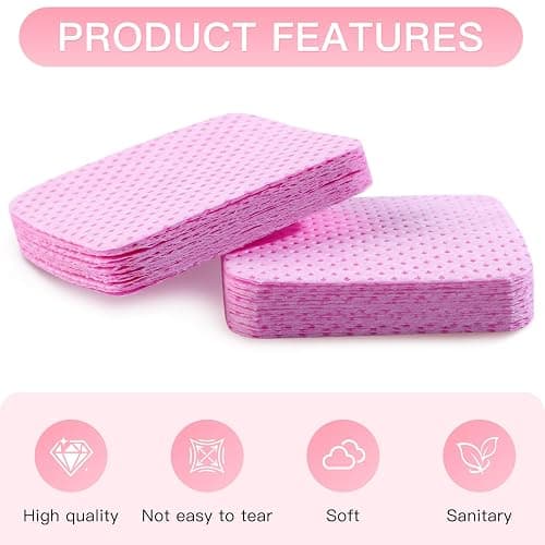 400pcs Lint Free Nail Wipes, 1 Pull-Off Pump-Style Bottle Suitable for Nail Wipes for Fingernail, Mascara Extension Glue Cleaning and Care Product Sets thumbnail 3