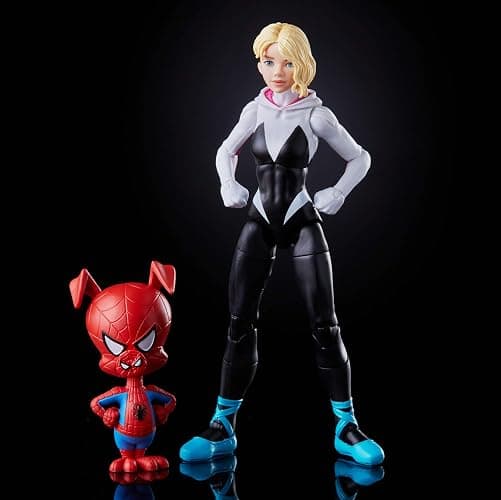 Hasbro Marvel Legends Series Spider-Man: Into The Spider-Verse Gwen Stacy 6-inch Collectible Action Figure Toy, with Spider-Ham Mini-Figure thumbnail 12