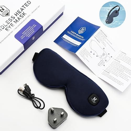Aroma Season Heated Eye Mask, Moist Heat Eye Compress with Cordless Design, for Blepharitis and Dry Eyes Treatment (Navyblue) thumbnail 7