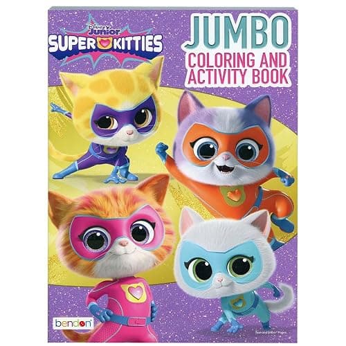 Disney SuperKitties Coloring Book Set for Kids, Girls 4-8 3-5 Bundle with Super Kitties Coloring Pages, Activities, Games, Stickers, Jumbo Crayons | SuperKitties Activity Book Set thumbnail 2