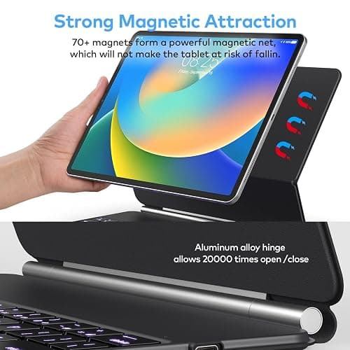 Keyboard Case for iPad Air 11-inch (M3 2025 / M2 2024) & iPad Pro 11 inch(1st/2nd/3rd/4th Generation) – Magic-Style Magnetic Keyboard Case with Multi-Touch Trackpad for 10.9” iPad Air 4th/5th Gen. - Black thumbnail 5