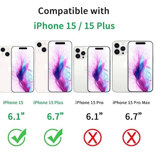 Hsefo Compatible with iPhone 15 & 15 Plus Camera Lens Protector, Bling Glitter 9H Tempered Glass Camera Cover Anti Scratch Shockproof Screen Protector Individual Metal Lens Ring - 2PCS Glitter Pink thumbnail 2