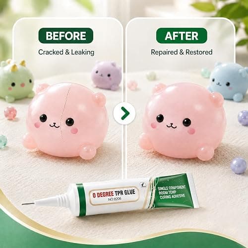 2PCS Squishy Glue, Clear Silicone Glue for Squishy | Quick-Drying, Waterproof, Flexible Bond, Silicone Adhesive Repair Glue for Rubber, Model, TPU, TPR, TPE thumbnail 3