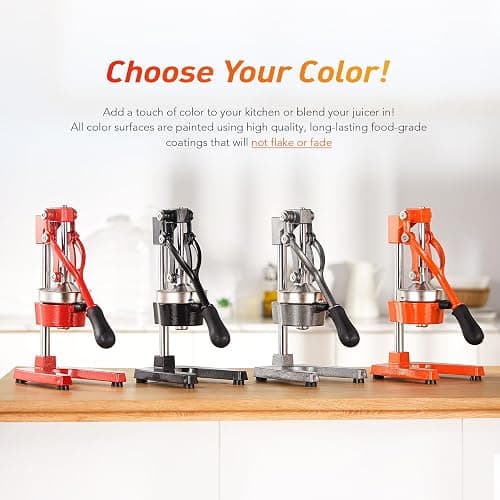 CO-Z Hand Press Juicer Machine, Manual Orange Juicer and Professional Citrus Juicer for Orange Juice Pom Lime Lemon Juice, Commercial Lemon Squeezer, Easy to Clean, Gray thumbnail 8