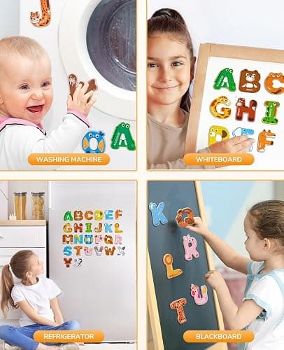 JoyCat Magnetic Letters, Alphabet ABC Fridge Magnets for Toddlers & Kids, Cute Educational Animal Toys, 26 Uppercase Refrigerator Magnets, Great Spelling Learning Gift for Preschool 2 3 4 5 Years Old thumbnail 6