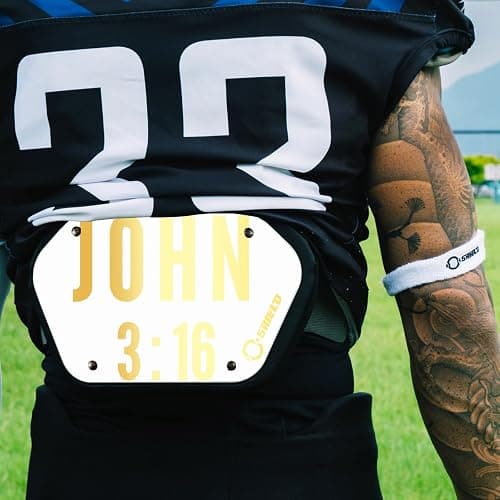 O Shield Golden Cross Chrome Football Back Plate, Lower Back Pads for Football Players, Rear Protector, Cross Series thumbnail 6