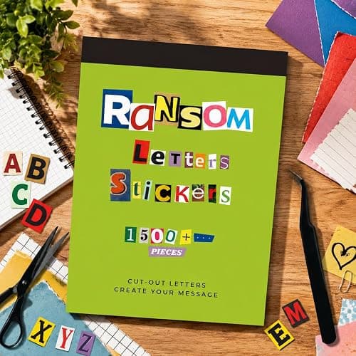 1500Pcs Letter Stickers for Scrapbooking,Ransom Note Sticker Book, Junk Journal, Journaling, DIY Crafts - Sticker Letters for Scrapbook Supplies, Junk Journal Supplies, Journaling Supplies - Image 1