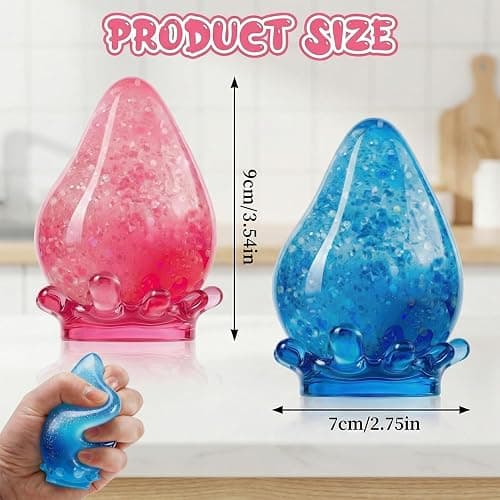 Water Drop Squeeze Squishies, Dream Squishy Drop Squishy Stress Ball,Drop Gifts for Anxiety Relief Office Easter Birthday (Pink) thumbnail 2