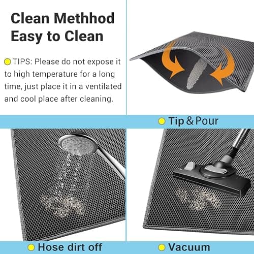Pieviev Cat Litter Mat Double Layer Waterproof Urine Proof Trapping Mat 1 Pack (Gray, 24x15 Inch (Pack of 1)) thumbnail 5