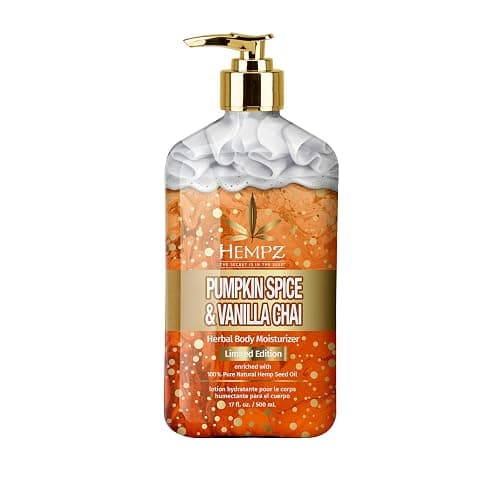 Limited Edition Pumpkin Spice & Vanilla Chai Herbal Moisturizing Body Lotion (17 oz) – Fall Scented for Women or Men with Dry or Sensitive Skin - Hydrating Moisturizer for Daily Radiance - Image 1