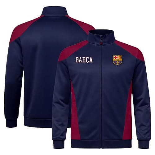 Icon Sports Officially Licensed FC Barcelona Soccer Track Jacket - Unisex Adult thumbnail 2