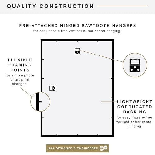 MCS Trendsetter 18x24 Poster Frame Black High-Gloss, Vertical & Horizontal Wall Hanging Large Picture Frame for Photos, Posters & Art Prints (1-Pack) thumbnail 7