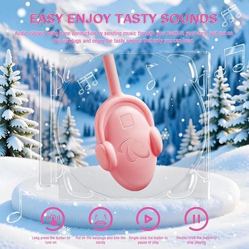 Amos Music Lollipop Candy, Peach Flavor Audio Singing Lollies Sweets, Musical Lollipops Unique Easter Sweet gift, Sugar Free Lollipops Individually Wrapped Perfect for Party-1 PCS thumbnail 4