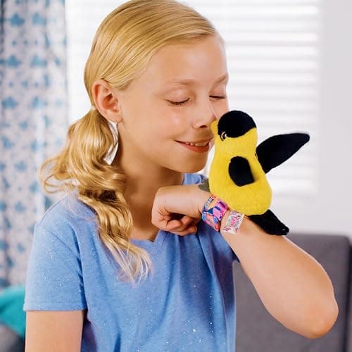 Happy Yappers 2 Pack Oriole & Parrot Interactive Slap Bracelet Birds | Interactive wearable toy repeats your voice, flaps wings and chirps. Includes USB charger for kids aged 3 and up thumbnail 3