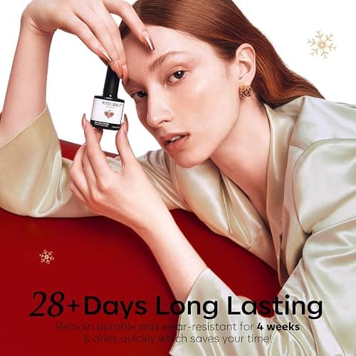 modelones Christmas Gel Nail Polish Set, Winter Cat Eye Red Dark Green Blue Glitter Gold Silver Gel Polish Kit Soak Off Nail Art Manicure Home Gift for Women Girls thumbnail 8