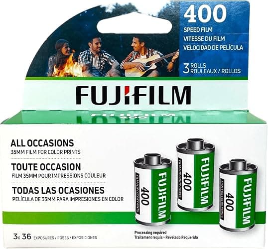 FUJIFILM 400 Color Negative Film (35mm Roll Film, 36 Exposures, 3-Rolls) + BluebirdSales Microfiber Cleaning Cloth thumbnail 9