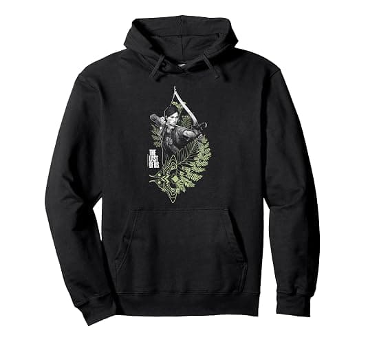 The Last of Us Ellie with Moth and Leaves Video Game Pullover Hoodie - Image 1