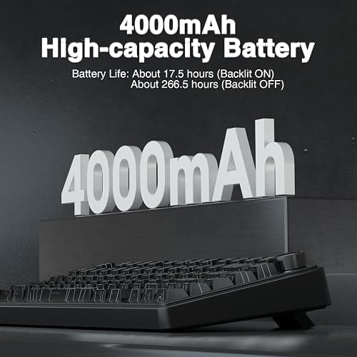 AULA F75 Pro Wireless Mechanical Keyboard with Knob,75% Hot Swappable Custom Gaming Keyboards,RGB Backlit,Pre-lubed Switches,Side Printed PBT Keycaps Creamy Sounding Computer Keyboard, Line Black thumbnail 8