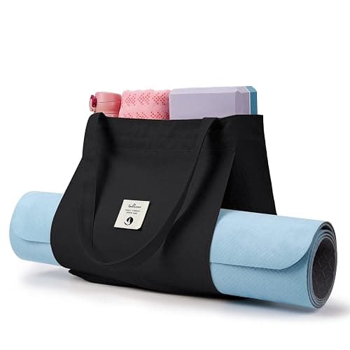 WLLWOO WLLWOO Yoga Bags for Women with Yoga Mats Bags Carrier Carryall Canvas Tote for Pilates Shoulder for Travel Office Beach Workout thumbnail 5