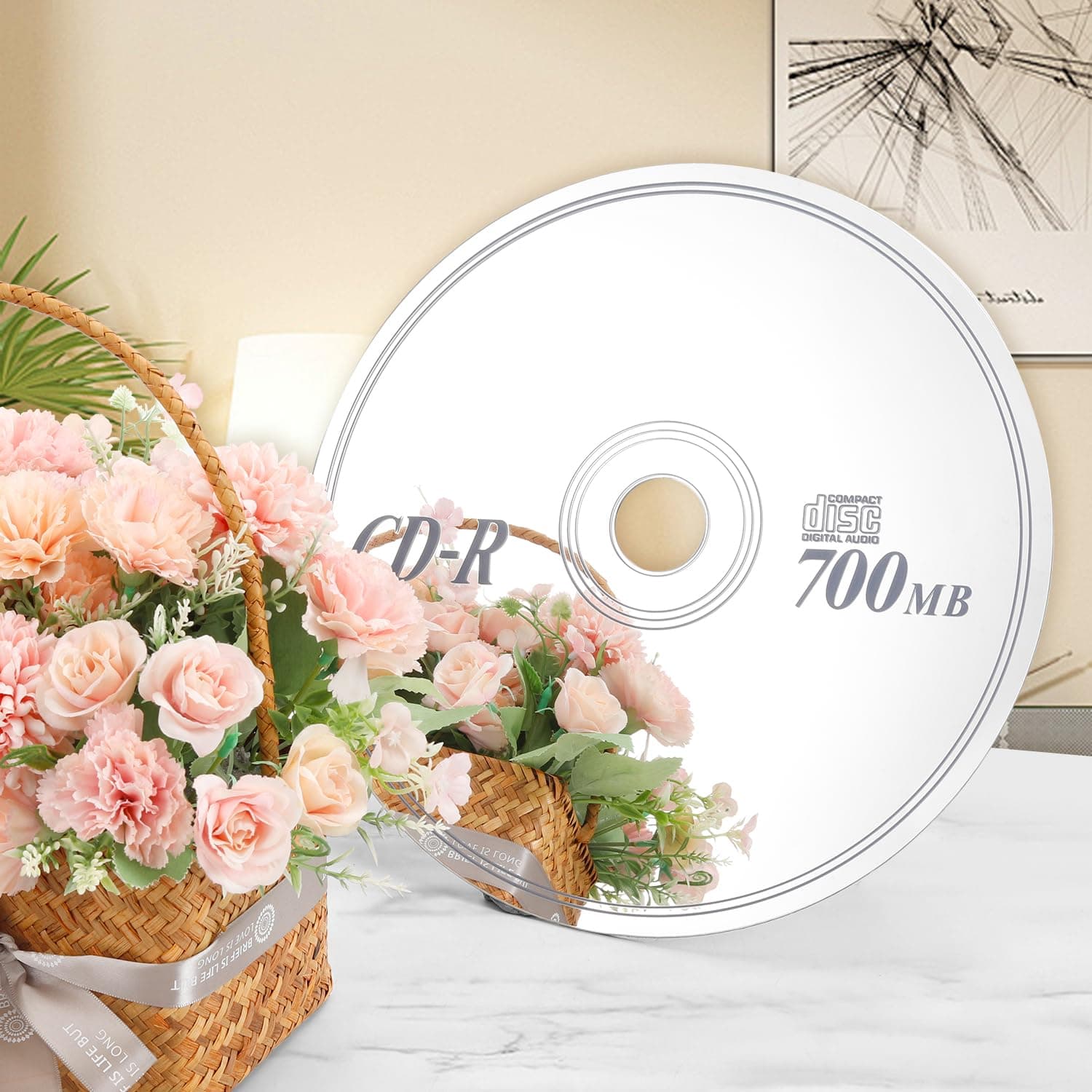 CD Mirror 13x13 Inch, Cool Music Room Decor, Y2K Wall Decor, Funky Home, Nostalgic Silver Acrylic, Vinyl Retro, Creative Gift thumbnail 3
