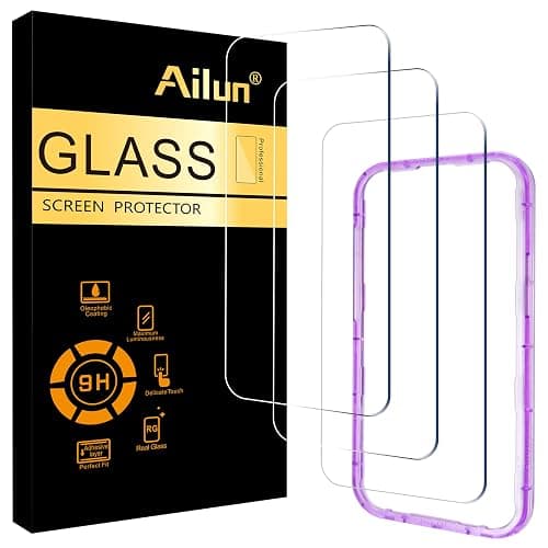 Ailun 3 Pack Screen Protector for iPhone 17 Pro Max [6.9 inch] with Installation Frame, Tempered Glass, Sensor Protection, Dynamic Island Compatible, Case Friendly - Image 1