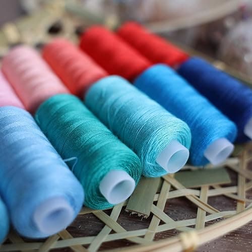 72 PCS Sewing Thread Assortment, 36 Color Thread for Sewing Machine with 36 Same Color Bobbins, Polyester Thread 400 Yards/Spool (72) thumbnail 5