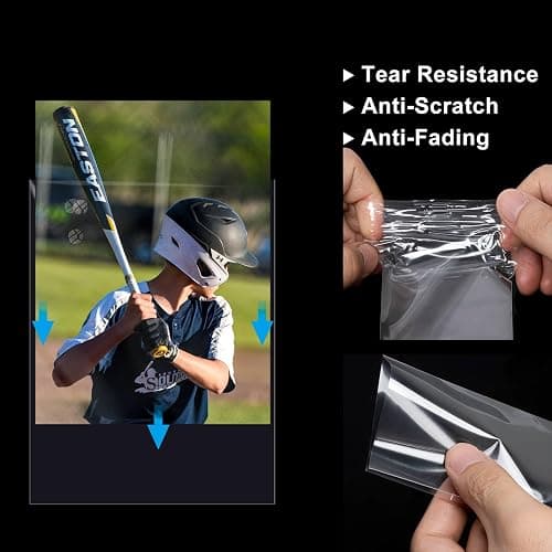 1000ct Soft Trading Card Sleeves - Clear Penny Sleeves, Toploaders for Trading Cards, Card Protector Sleeves for Standard Cards, Baseball Cards, Sports Cards, Game Cards, MTG, Football Cards thumbnail 4
