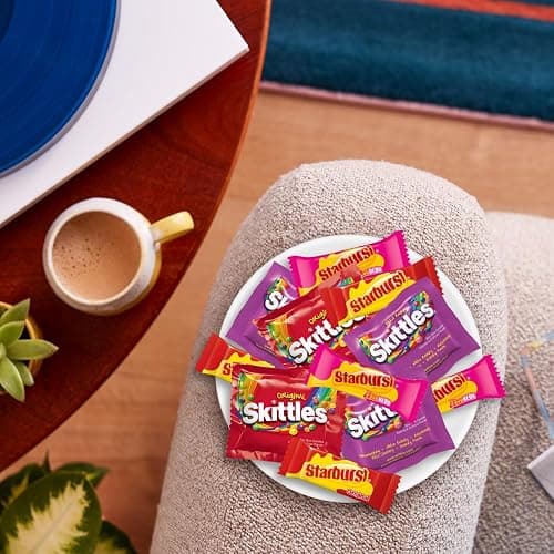 SKITTLES Original, Wild Berry & STARBURST Fun Size Variety Bag, 20.13 oz | Chewy fruity SKITTLES and STARBURST in fun size packs, great for movie nights, party favors, road trips and Halloween Candy thumbnail 5