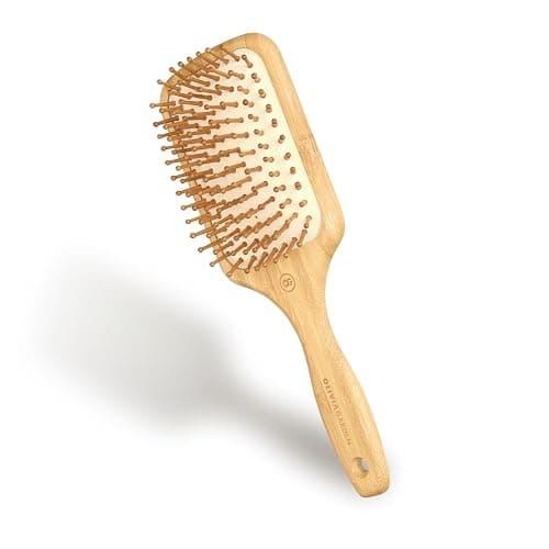 Olivia Garden Bamboo Touch Detangle Massage - Cepillo de Bambú Ecológico para Desenredado Suave y Masaje del Cuero Cabelludo - Image 1