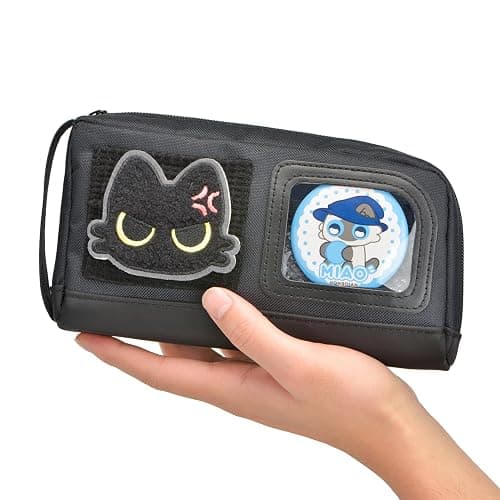 Pencil Case Large Capacity Adorable Cat Pencil Pouch Stationery Pen Bag for Teen Girls and Boys with Magic Sticker and Decoration Badges thumbnail 5
